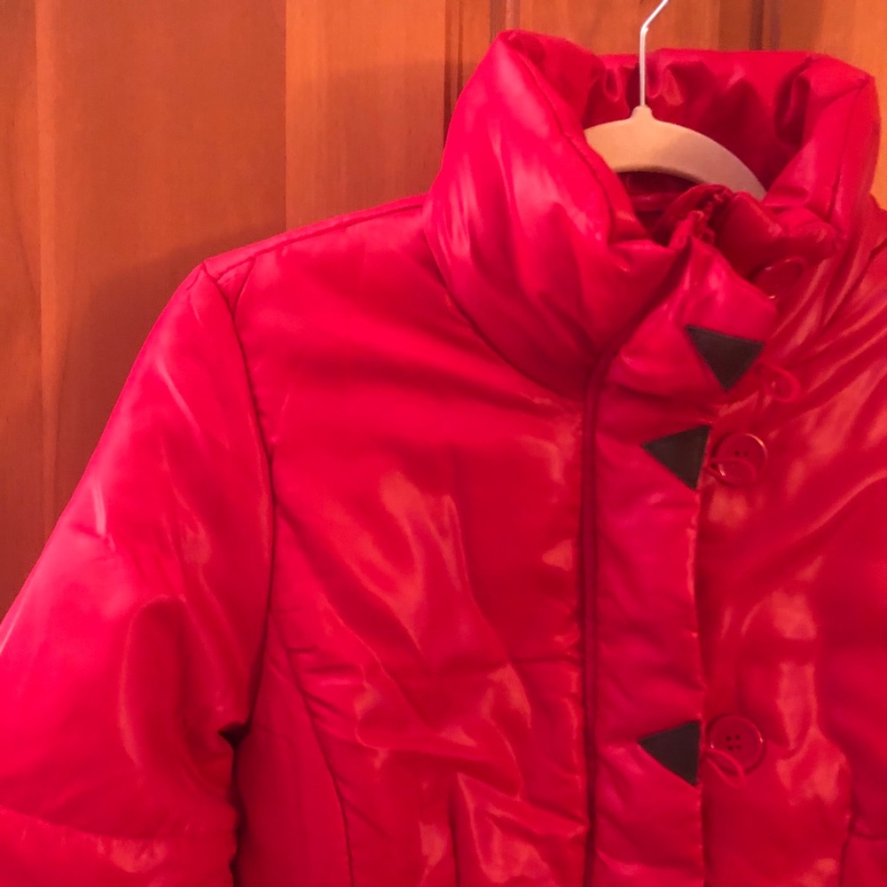 Tulle Down Puffer Jacket With Toggle Buttons - image 1